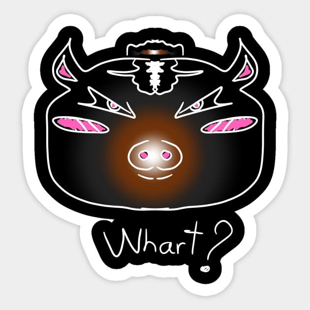 What cow funny black Sticker by Shopnizy